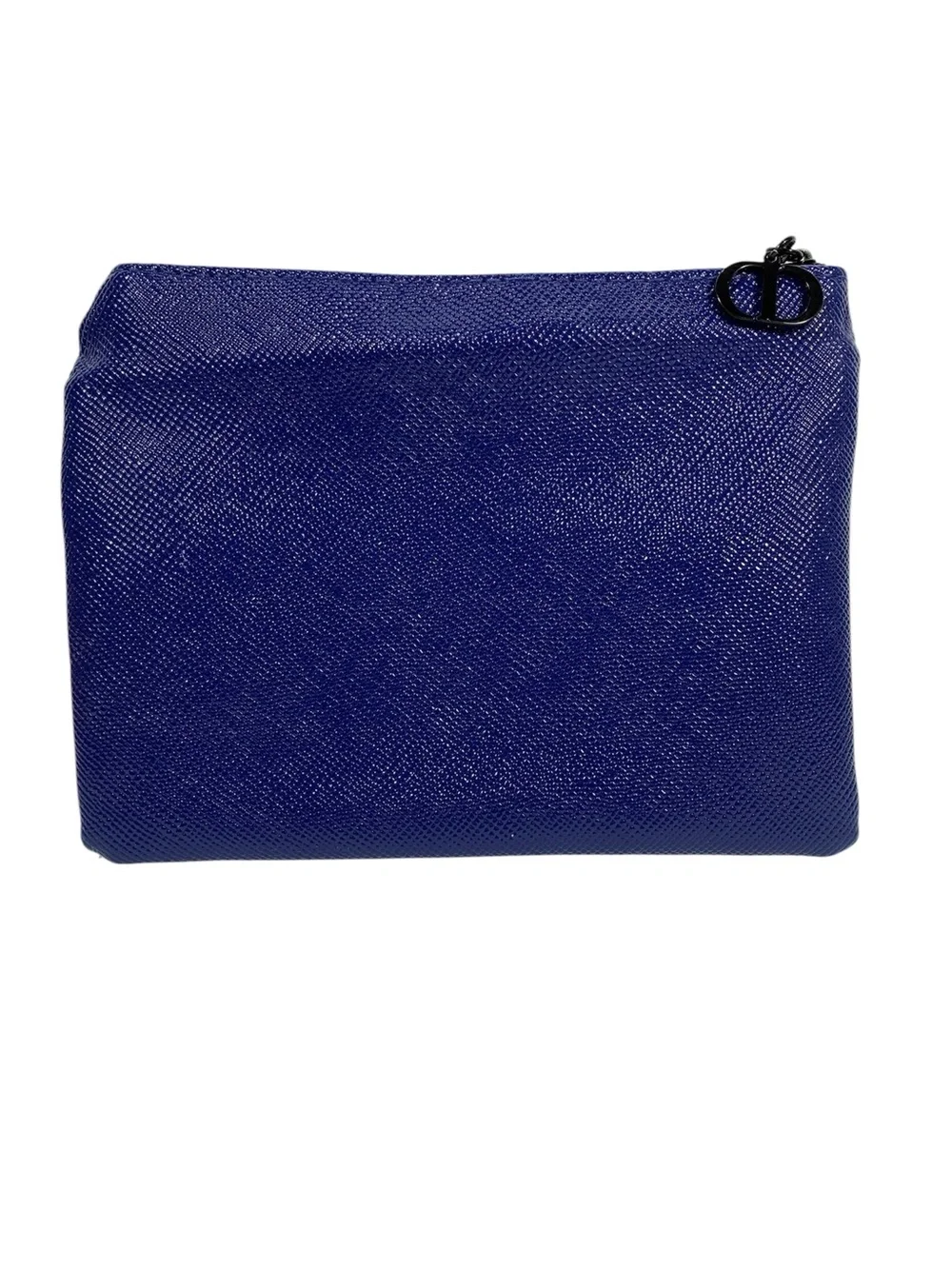 Dior Cosmetic Beauty Pouch VIP Leatherette Novelty GWP Deep Blue Embossed Logo